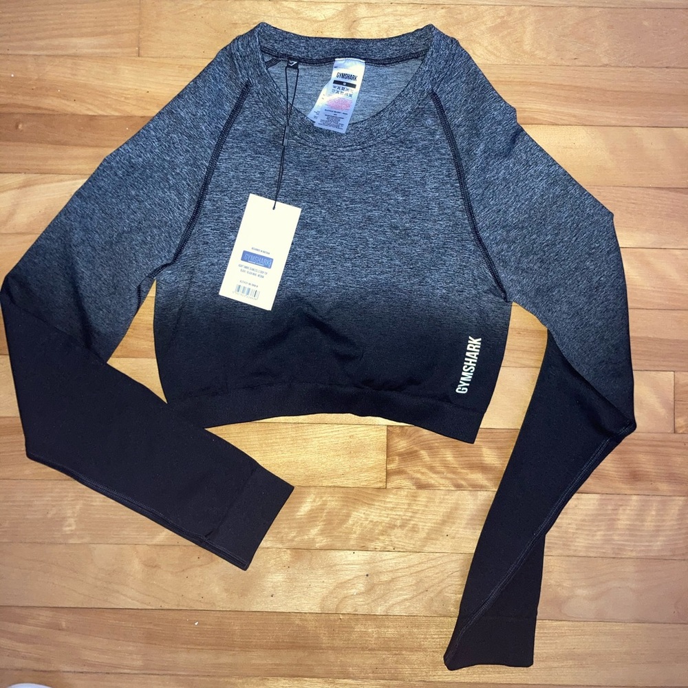 Gymshark adapt ombre seamless long sleeve crop top